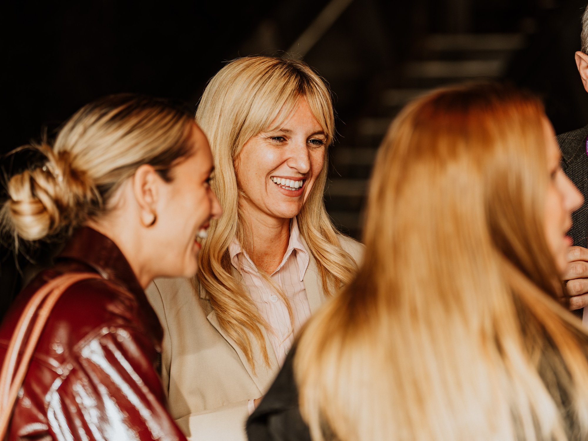 A group of women talking.