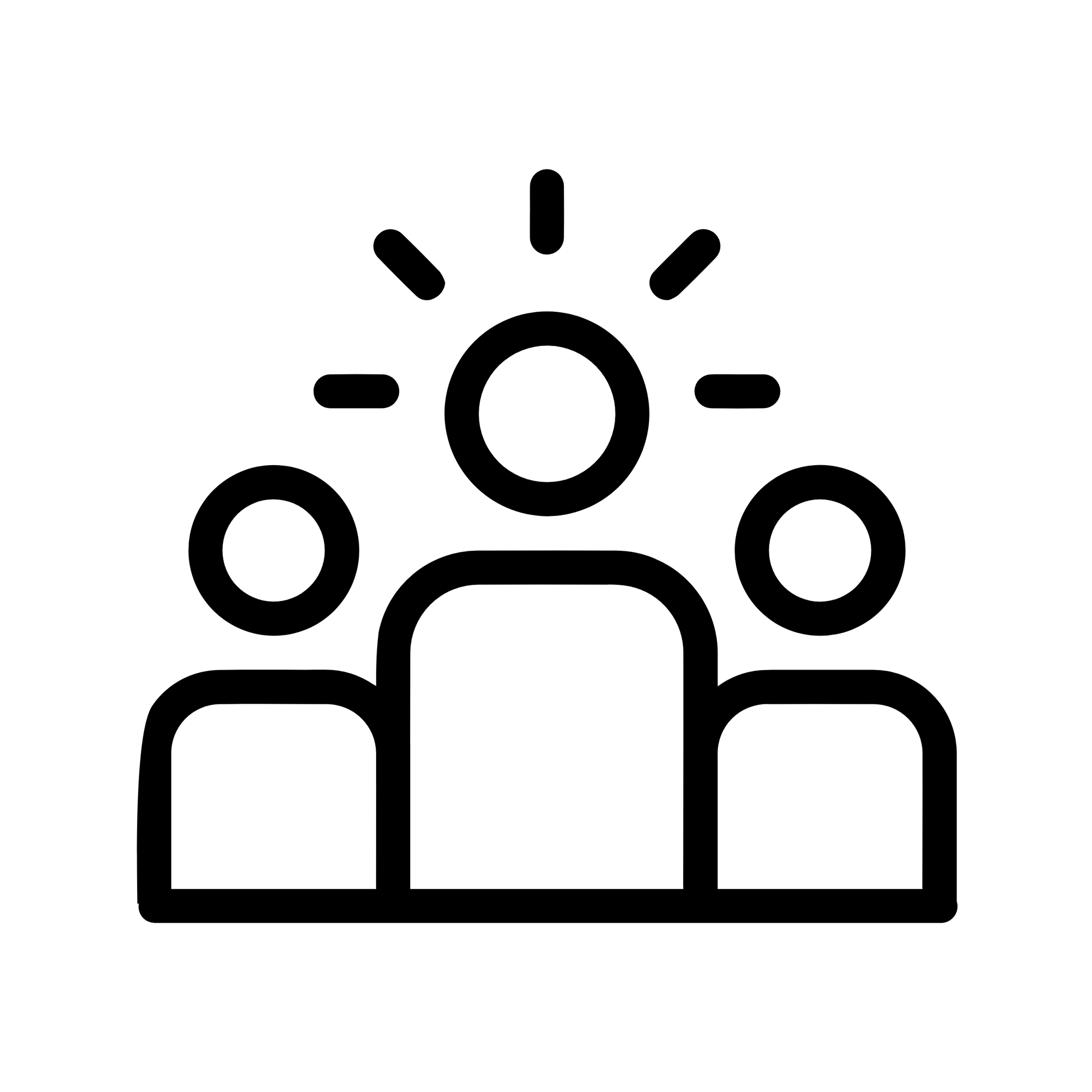 Team icon - An icon showing a group of people as one combined team.