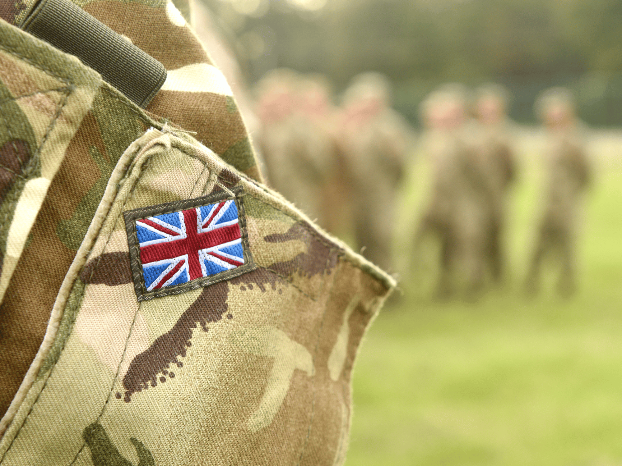 UK Flag on Soldier's Arm