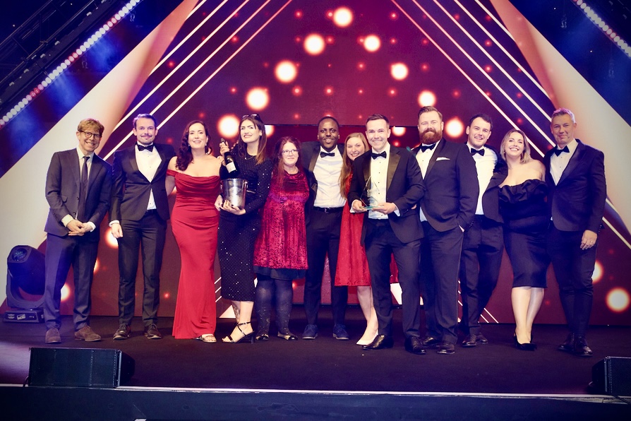 The Trustmarque team collecting the Public Sector Award at the 2024 CRN awards.